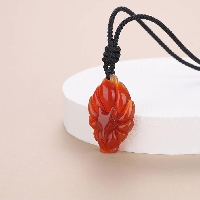 Fox Queen Jade Stone Necklace