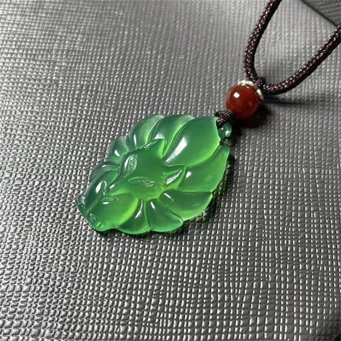 Fox Queen Jade Stone Necklace