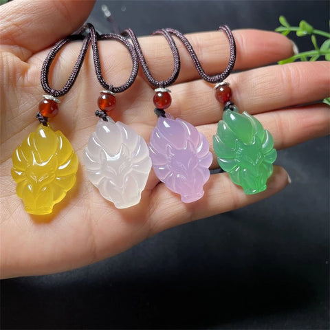 Fox Queen Jade Stone Necklace