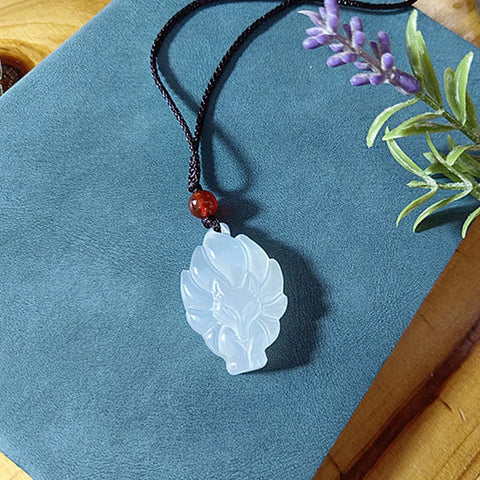 Fox Queen Jade Stone Necklace